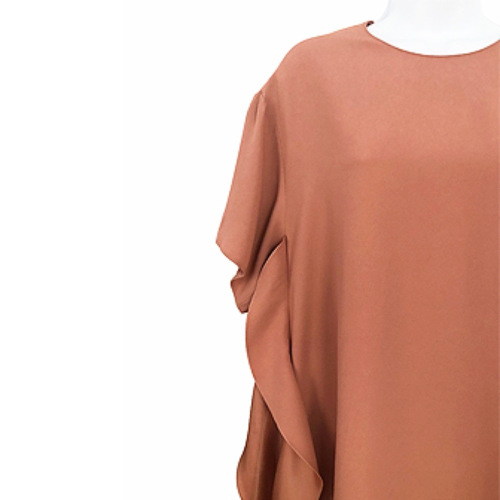 Red Valentino Ruffle Crepe Envers Satin Dress - Picture 4 of 5